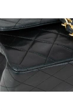 Chanel Vintage Vintage Tassen Pre-owned Medium Double Flap Bag Black