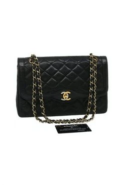 Chanel Vintage Vintage Tassen Pre-owned Flap Bag Black
