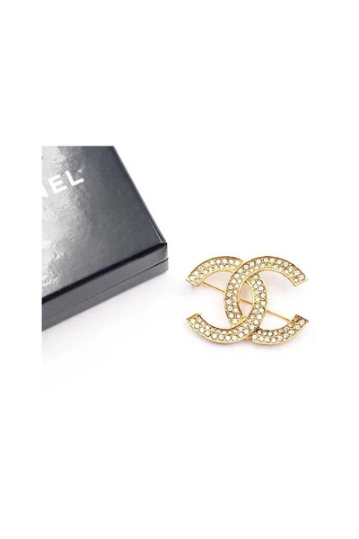 Chanel Vintage Vintage Sieraden Pre-owned Metal Chanel-jewelry Yellow 3 Chanel Vintage Vintage Sieraden Pre-owned Metal Chanel-jewelry Yellow - Afbeelding 3