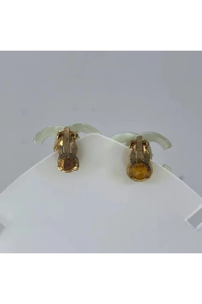 Chanel Vintage Vintage Sieraden Pre-owned Plastic Chanel-jewelry White 3 Chanel Vintage Vintage Sieraden Pre-owned Plastic Chanel-jewelry White - Afbeelding 3