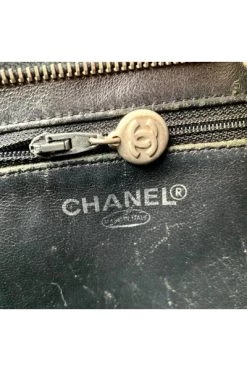 Chanel Vintage Vintage Tassen Pre-owned Leather Totes Black