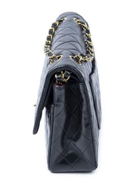 Chanel Vintage Vintage Tassen Pre-owned Medium Double Flap Bag Black -Goedkope Chanel Vintage winkel 91dc420134dc609a1815e87fb4e86285