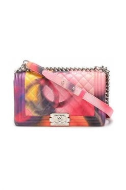 Chanel Vintage Vintage Tassen Pre-owned Flower Power Le Boy Bag Pink