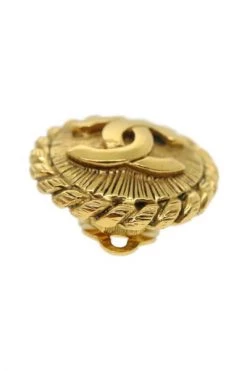 Chanel Vintage Vintage Sieraden Gold Metal Chanel Earrings Yellow -Goedkope Chanel Vintage winkel 93fc65e95ebbf3f665481a77b42641fc