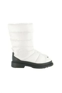 Chanel Vintage Vintage Schoenen Pre-Owned Nylon Boots Quilted White