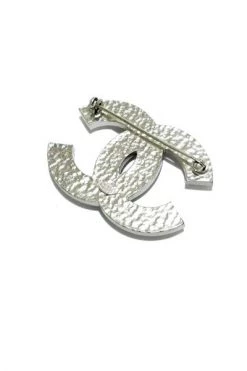 Chanel Vintage Vintage Sieraden Pre-owned Metal Brooches Gray