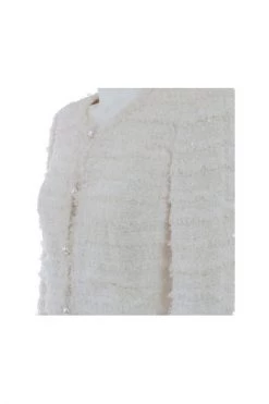 Chanel Vintage Vintage Jassen Pre-owned Fabric Outerwear White -Goedkope Chanel Vintage winkel 995bb7ffe14d0e8fbf505a5f44f00dd2