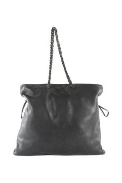 Chanel Vintage Vintage Tassen Pre-owned Leather Vintage Cc Studded Shopping Tote Bag Black -Goedkope Chanel Vintage winkel 99d90c18fcd1b5f49b71f3e2c23f6a1c