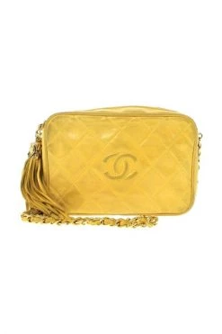 Chanel Vintage Vintage Tassen Shoulder Bags Yellow -Goedkope Chanel Vintage winkel 9a4598271e6d01500a5180f04e2fff44