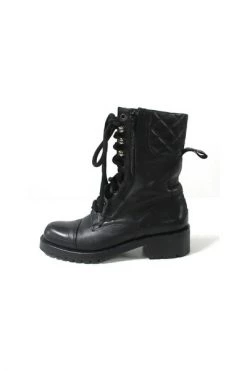 Chanel Vintage Vintage Schoenen Pre-owned Leather Boots Black -Goedkope Chanel Vintage winkel 9d50fa5ebb3bc2c1a01330bef7a380dd