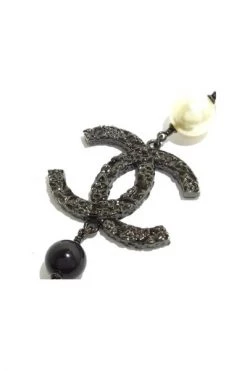 Chanel Vintage Vintage Sieraden Pre-owned Metal Necklaces Black