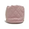 Chanel Vintage Vintage Tassen Pink Leather Chanel Bucket Bag Pink