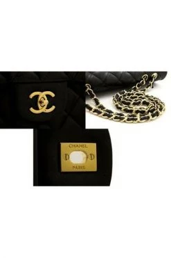 Chanel Vintage Vintage Tassen Pre-owned Leather Flap Bag Black