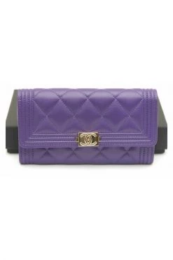 Chanel Vintage Vintage Accessoires Wallets ; Cardholders Purple