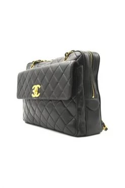 Chanel Vintage Vintage Tassen Pre-owned Leather Chanel-bags Black -Goedkope Chanel Vintage winkel 9fa2af0ee0692740181a1fa76fbd795d