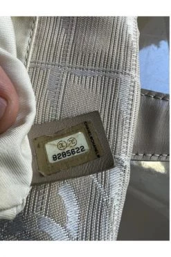 Chanel Vintage Vintage Tassen Pre-owned Beige Fabric Chanel Travel Line Beige