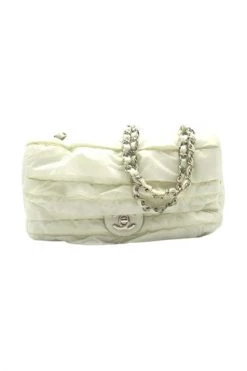 Chanel Vintage Vintage Tassen White Nylon Chanel Flap Bag White -Goedkope Chanel Vintage winkel a19f6d590ad89a17cf955e5eec313812