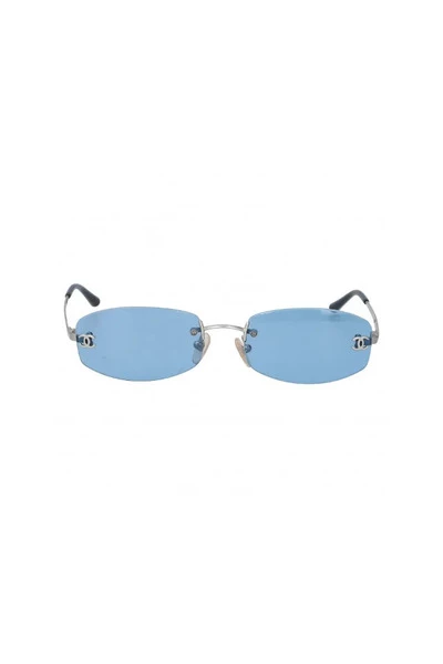Chanel Vintage Vintage Accessoires Pre-owned Sunglasses Blue 2 Chanel Vintage Vintage Accessoires Pre-owned Sunglasses Blue - Afbeelding 2