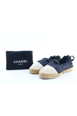 Chanel Vintage Vintage Schoenen Pre-owned Fabric Flats Blue -Goedkope Chanel Vintage winkel a66217a9b438d2719a0ef6421391a75c