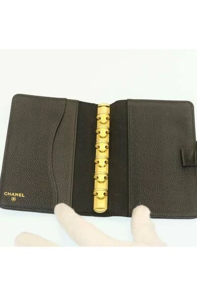 Chanel Vintage Vintage Accessoires Pre-owned Couverture Agenda Black 4 Chanel Vintage Vintage Accessoires Pre-owned Couverture Agenda Black - Afbeelding 4