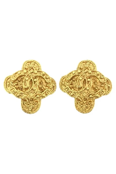 Chanel Vintage Vintage Sieraden Pre-owned Earrings Yellow 3 Chanel Vintage Vintage Sieraden Pre-owned Earrings Yellow - Afbeelding 3
