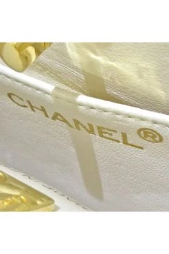 Chanel Vintage Vintage Tassen Pre-owned Leather Chanel-bags White