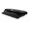 Chanel Vintage Vintage Tassen Chanel Black Quilted Lambskin Boy Fold-over Clutch Bag Black