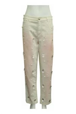 Chanel Vintage Vintage Broeken Pre-owned Trousers Beige -Goedkope Chanel Vintage winkel ad37a6bca5083528b3356c77d4031229