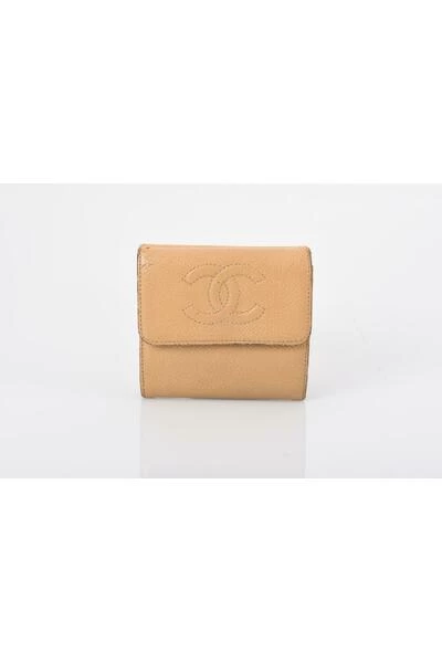 Chanel Vintage Vintage Tassen Pre-owned Leather Wallet Beige 1 Chanel Vintage Vintage Tassen Pre-owned Leather Wallet Beige
