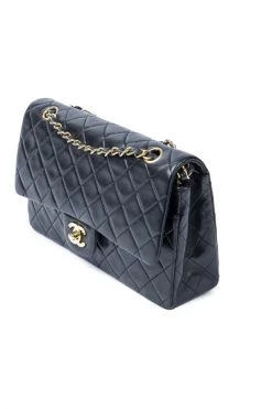 Chanel Vintage Vintage Tassen Pre-owned Medium Double Flap Bag Black -Goedkope Chanel Vintage winkel b02e236209d2fa58a854f6b464754f91