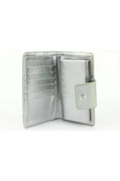 Chanel Vintage Vintage Accessoires Pre-owned Leather Wallets Gray -Goedkope Chanel Vintage winkel b1f0d423529ee5bc168d5b1f1e12ef31