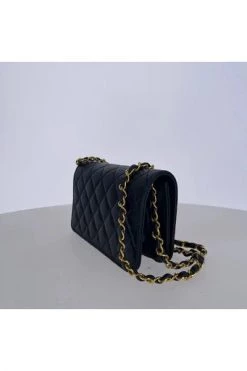 Chanel Vintage Vintage Tassen Pre-owned Leather Chanel-bags Black -Goedkope Chanel Vintage winkel b2b94ed48c54f7b909194bbecf491a59