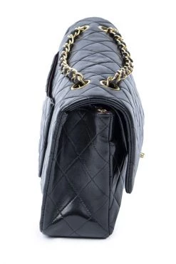 Chanel Vintage Vintage Tassen Pre-owned Medium Double Flap Bag Black