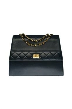 Chanel Vintage Vintage Tassen Pre-owned Leather Chanel-bags Blue -Goedkope Chanel Vintage winkel b2fe9b45bbc2aa3ac9be2145189a95d8