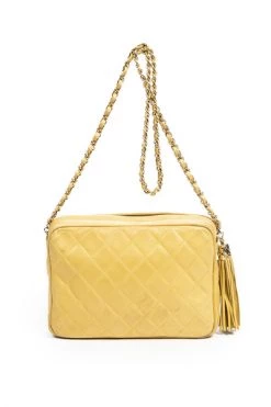 Chanel Vintage Vintage Tassen Pre-owned Cross Body Bags Yellow -Goedkope Chanel Vintage winkel b3818b8e518f6fe37416f39a2c98ff86