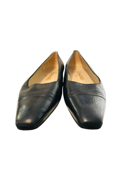 Chanel Vintage Vintage Schoenen Pre-owned Flats Black 1 Chanel Vintage Vintage Schoenen Pre-owned Flats Black