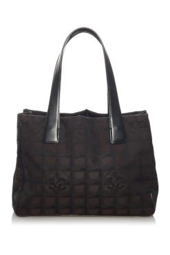 Chanel Vintage Vintage Tassen Pre-owned New Travel Line Nylon Handbag Black -Goedkope Chanel Vintage winkel b3b3dee4c4f4c39fab906f26d33a5dec