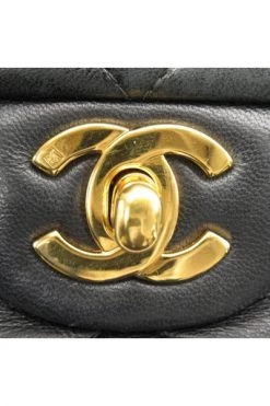 Chanel Vintage Vintage Tassen Pre-owned Medium Double Flap Bag Black -Goedkope Chanel Vintage winkel b3c1ae94a934bb8d81b6fd2ff55c040d