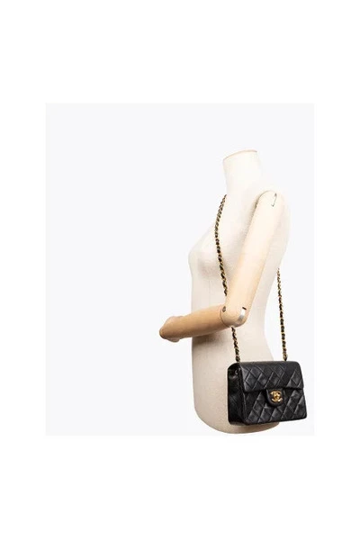 Chanel Vintage Vintage Tassen Pre-owned Canvas Chanel-bags Black 6 Chanel Vintage Vintage Tassen Pre-owned Canvas Chanel-bags Black - Afbeelding 6