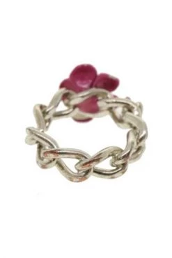 Chanel Vintage Vintage Sieraden Pre-owned Metal Rings Pink