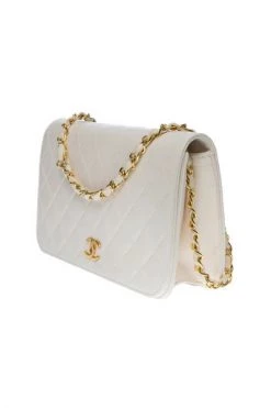 Chanel Vintage Vintage Tassen Pre-owned Leather Chanel-bags White