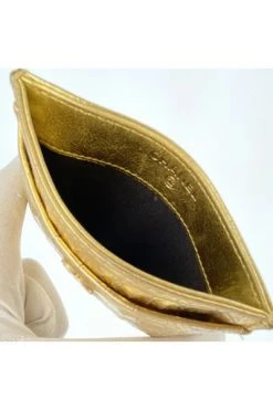 Chanel Vintage Vintage Accessoires Pre-owned Canvas Wallets Yellow