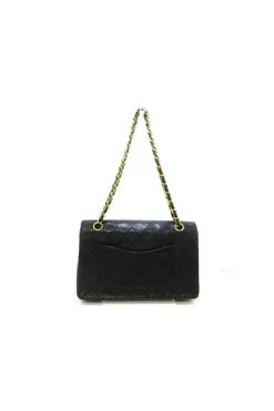 Chanel Vintage Vintage Tassen Pre-owned Medium Double Flap Bag Black