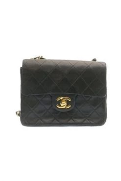 Chanel Vintage Vintage Tassen Pre-owned Leather Flap Bag Black