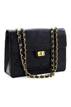 Chanel Vintage Vintage Tassen Pre-owned Classic Chain Shoulder Bag Black -Goedkope Chanel Vintage winkel c4650a902cc83024de48a21963371065