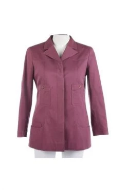 Chanel Vintage Vintage Jassen Pre-owned Cotton Outerwear Purple -Goedkope Chanel Vintage winkel c539bce323bcd35c944d355c407b03cd