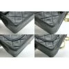 Chanel Vintage Vintage Tassen Pre-owned Mini Square Small Chain Shoulder Bag Crossbody Quilt Black