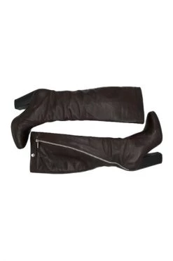 Chanel Vintage Vintage Schoenen Pre-hourd Zip Boots Brown