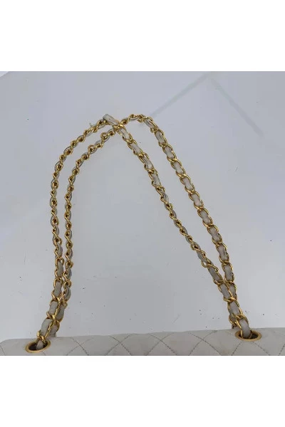 Chanel Vintage Vintage Tassen Pre-owned Leather Chanel-bags White 6 Chanel Vintage Vintage Tassen Pre-owned Leather Chanel-bags White - Afbeelding 6