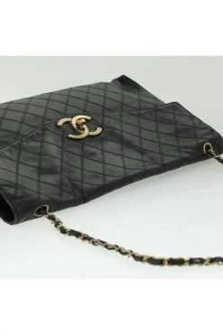 Chanel Vintage Vintage Tassen Pre-owned Leather Chanel-bags Black -Goedkope Chanel Vintage winkel c7880b985cf86b11412233f07c286b65